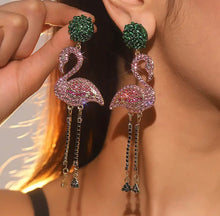 Load image into Gallery viewer, Pink Flamingo Earrings
