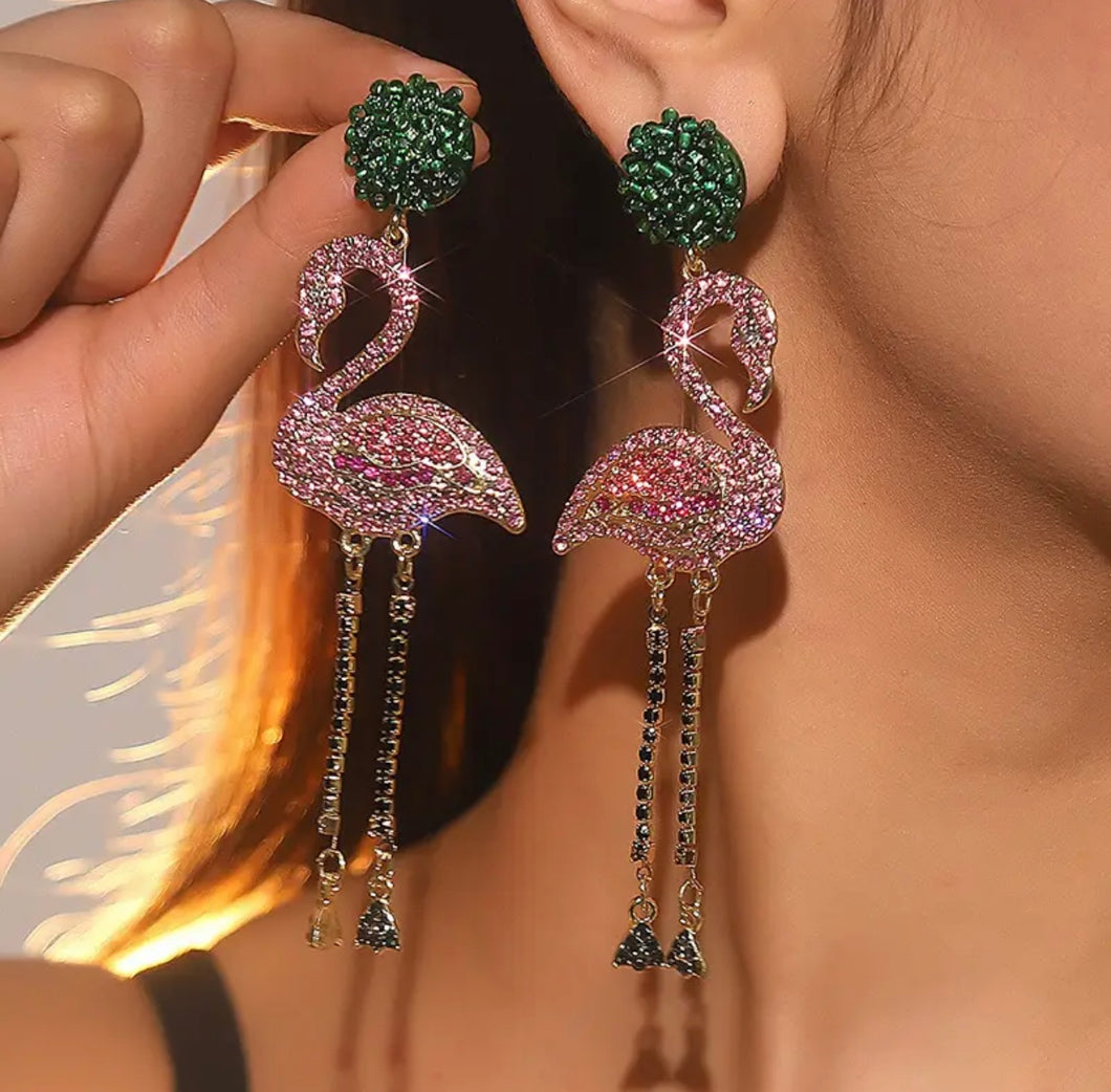 Pink Flamingo Earrings
