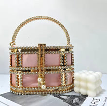 Load image into Gallery viewer, Structured Satin Bucket Bag
