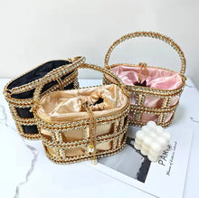 Load image into Gallery viewer, Structured Satin Bucket Bag
