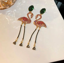 Load image into Gallery viewer, Pink Flamingo Earrings
