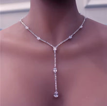 Load image into Gallery viewer, Crystal Choker w/ long Tassel

