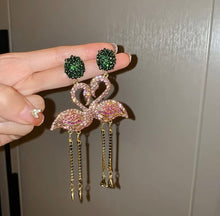 Load image into Gallery viewer, Pink Flamingo Earrings
